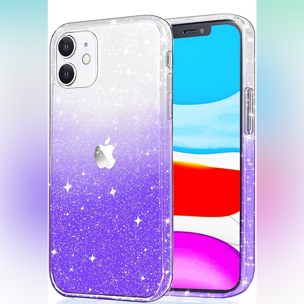 JJGoo iPhone 11 Case, PURPLE GRADIENT, Flexible Cases for Women Girls (6.1 inch)